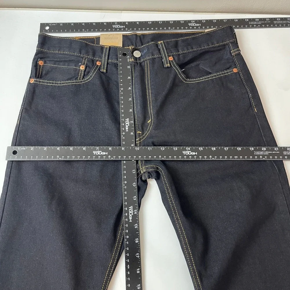 Levi's Jeans Mens 34x30 Blue 512 Slim Taper Dark Wash Denim Preppy Casual New